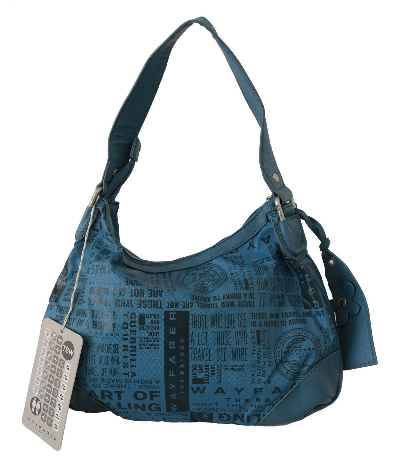 WAYFARER Schicke Schultertasche aus blauem Stoff – Perfekt für Eleganz im Alltag