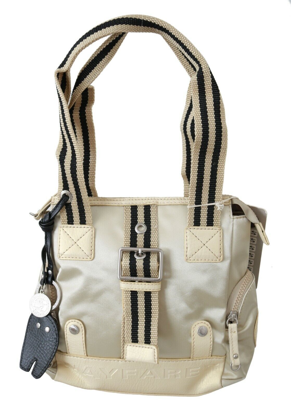 WAYFARER Schicke Handtasche aus beigefarbenem Stoff