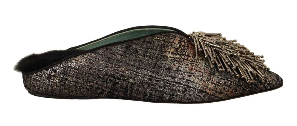 Paola D'Arcano Golden Enchantment Leder-Flats