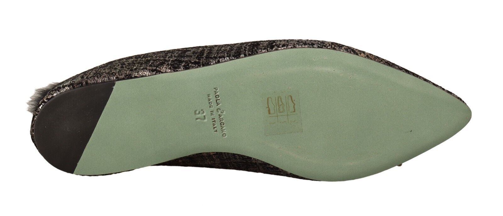 Paola D'Arcano Golden Enchantment Leder-Flats