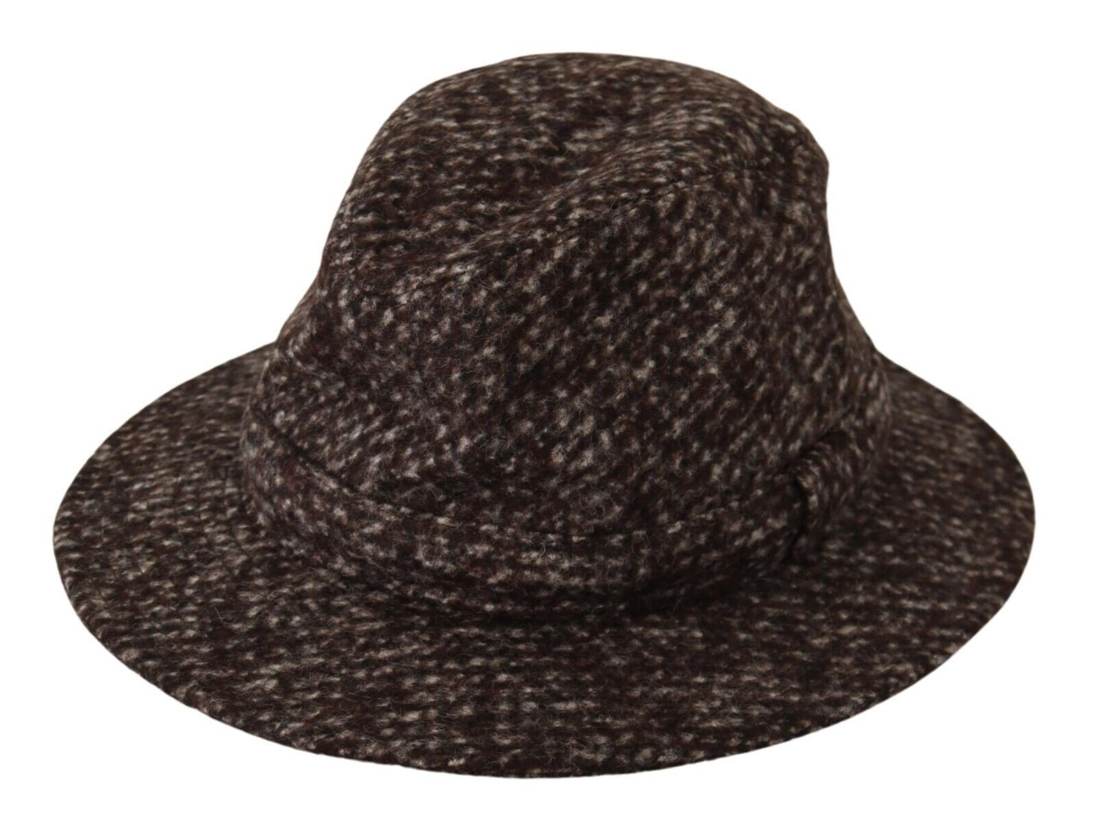 Dolce &amp; Gabbana – Eleganter Hut aus grauem Tweed mit breiter Krempe