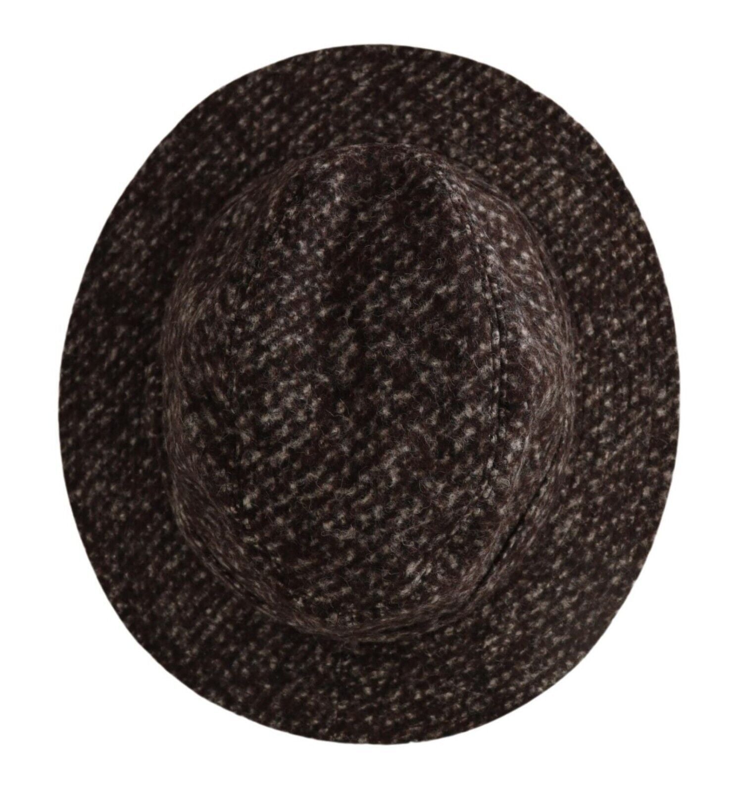 Dolce &amp; Gabbana – Eleganter Hut aus grauem Tweed mit breiter Krempe