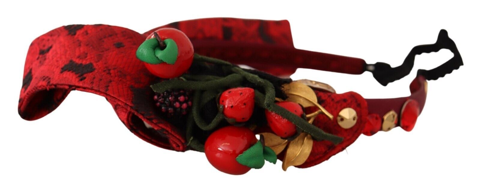 Dolce &amp; Gabbana – Exquisites Diadem mit Kristallverzierung in Beerenrot