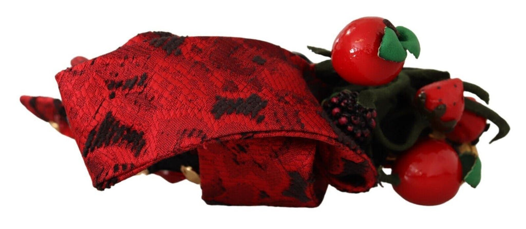 Dolce &amp; Gabbana – Exquisites Diadem mit Kristallverzierung in Beerenrot