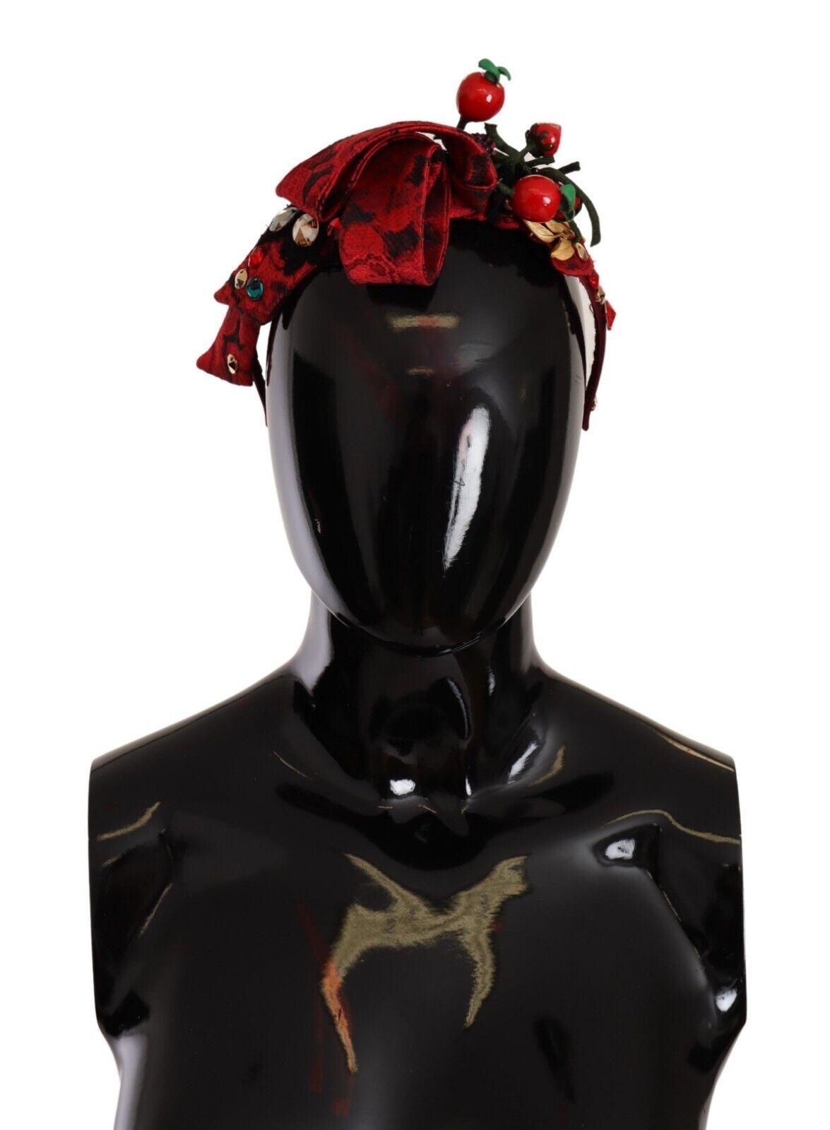 Dolce &amp; Gabbana – Exquisites Diadem mit Kristallverzierung in Beerenrot