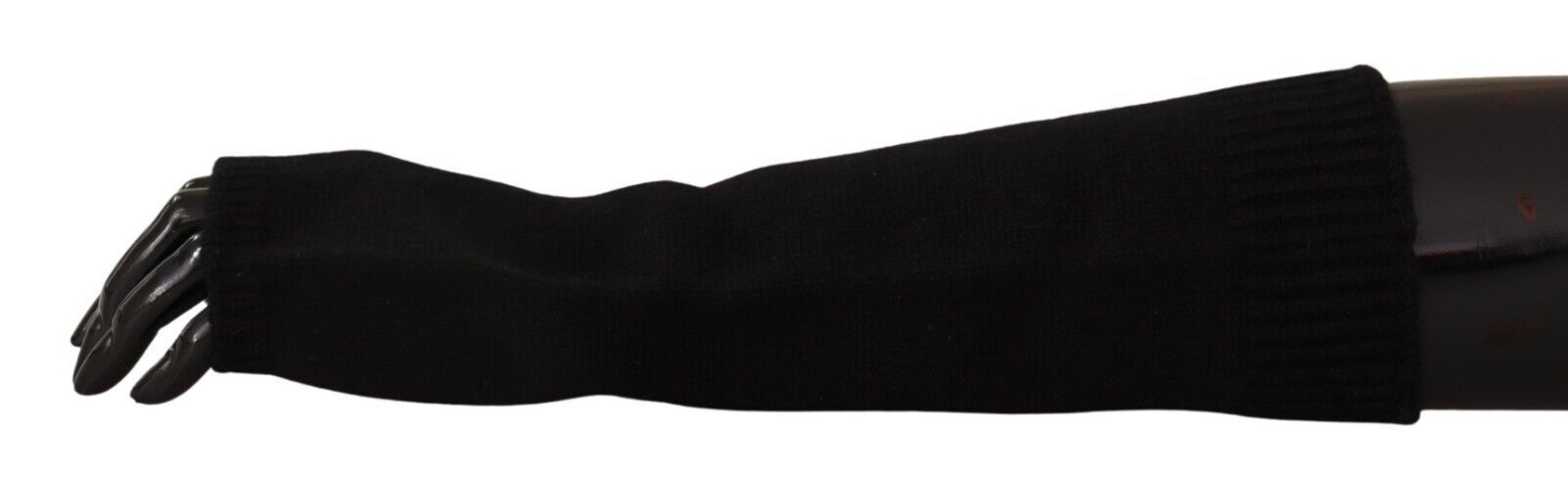 Dolce &amp; Gabbana Elegante fingerlose Handschuhe aus schwarzem Kaschmir