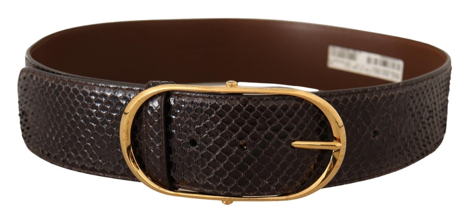 Dolce &amp; Gabbana Eleganter Pythonledergürtel mit goldener Schnalle