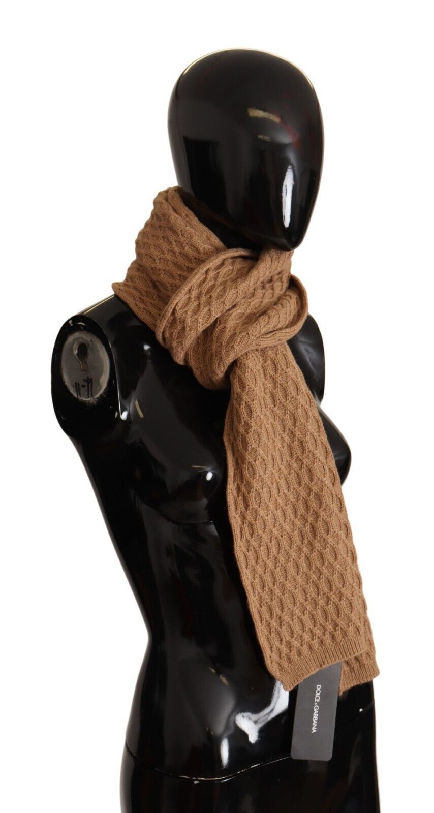 Dolce &amp; Gabbana Eleganter dunkelbrauner Strickschal