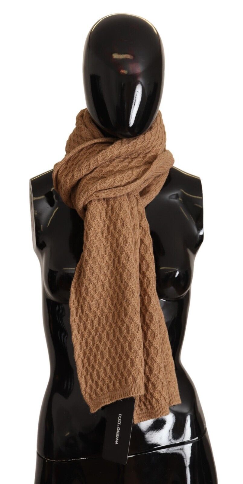 Dolce &amp; Gabbana Eleganter dunkelbrauner Strickschal