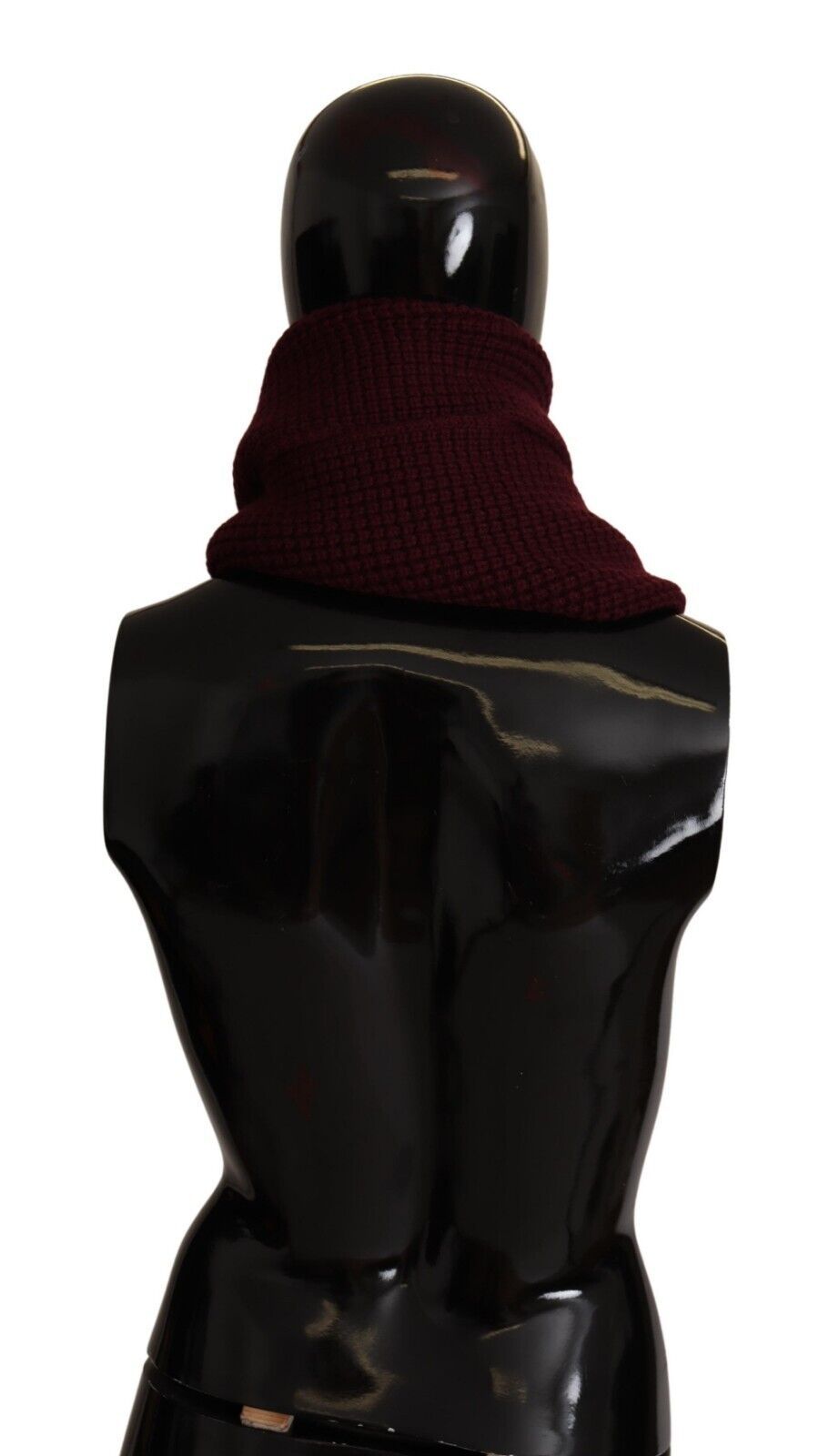 Dolce &amp; Gabbana – Eleganter Kaschmir-Strickschal in Dunkelrot