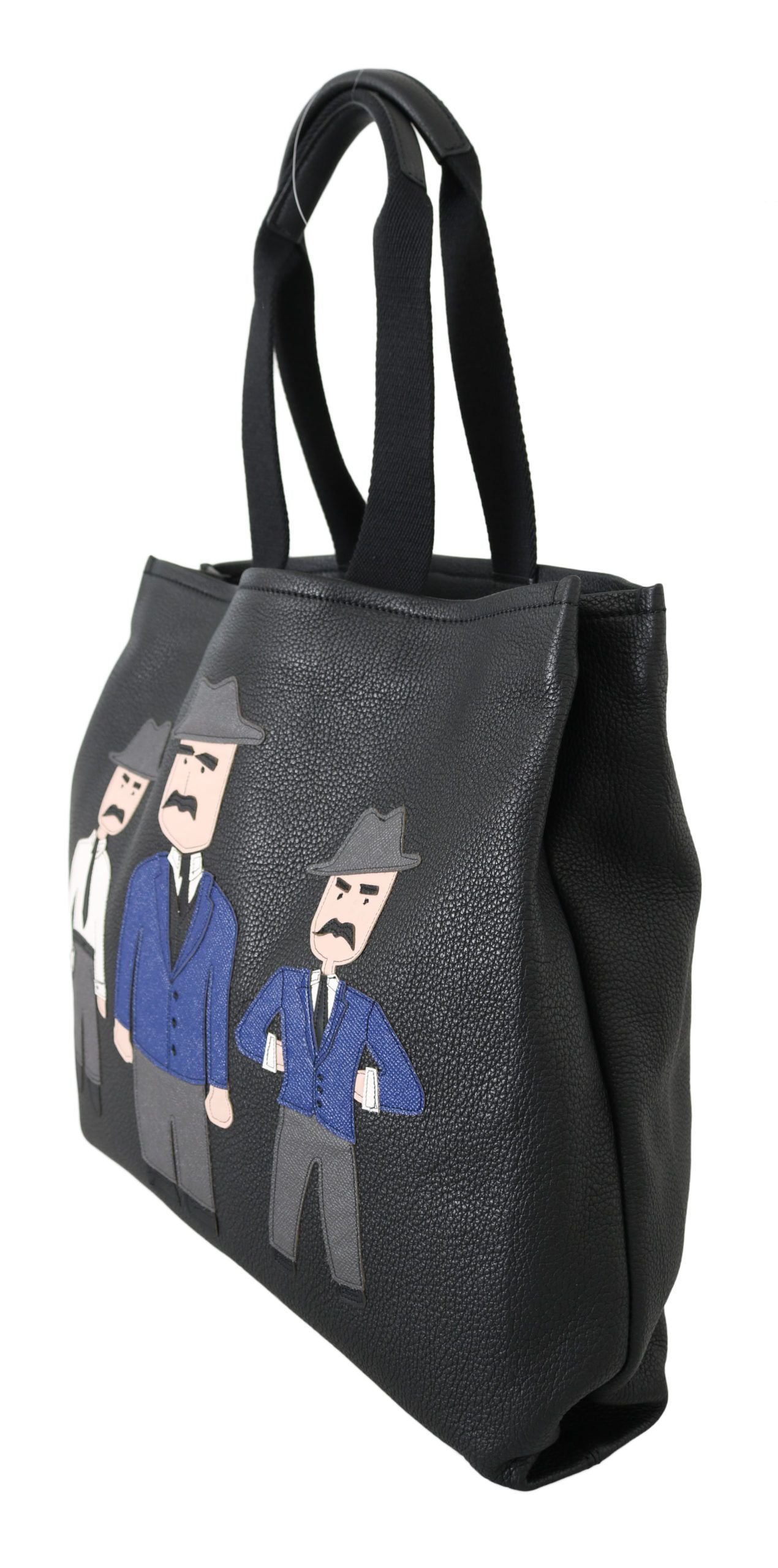 Dolce &amp; Gabbana Elegante schwarze Ledertasche für Herren