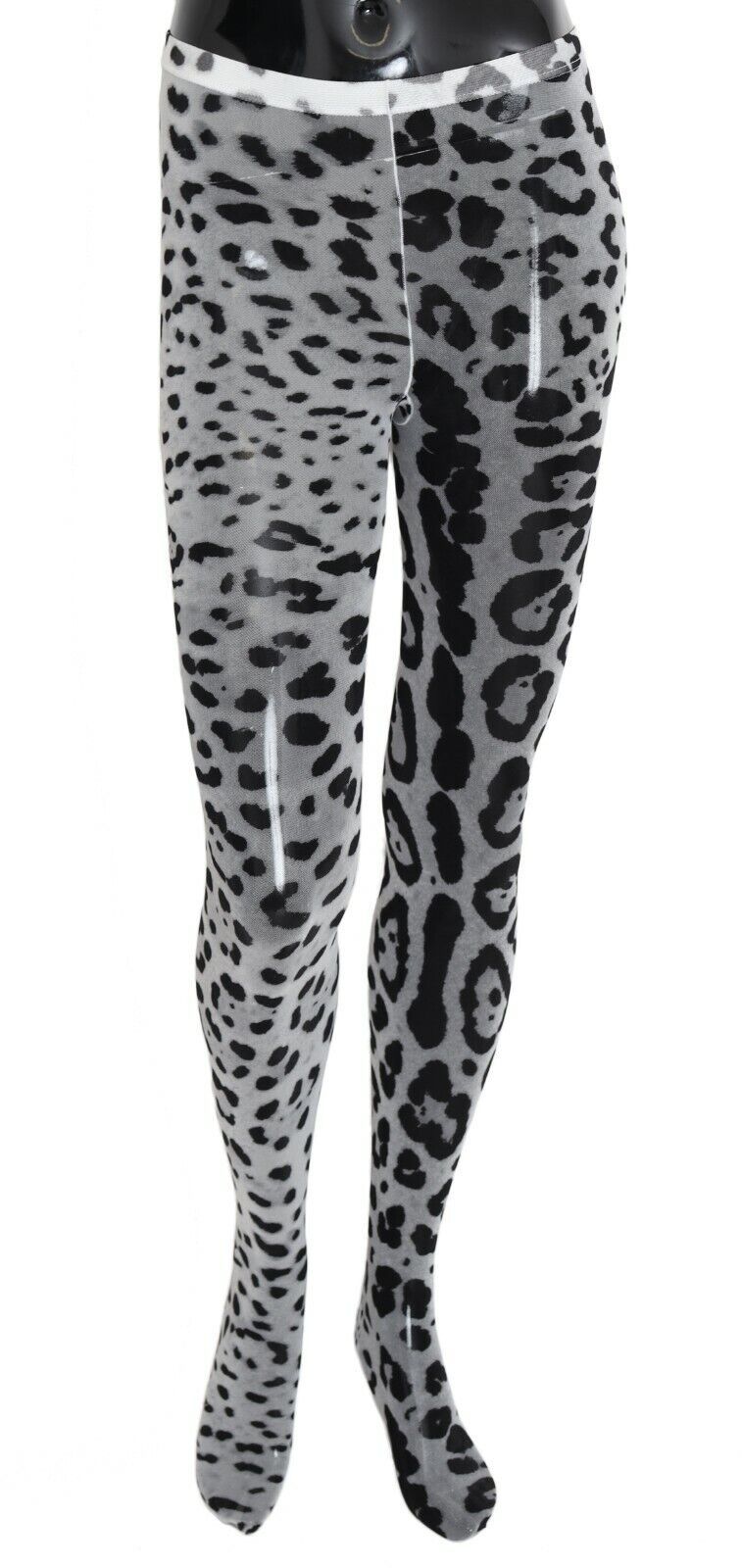 Dolce &amp; Gabbana Elegante Nylonstrümpfe mit Leopardenmuster