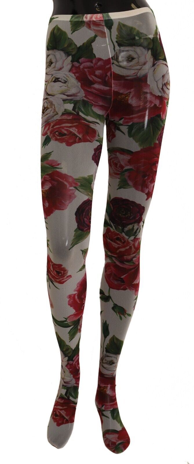 Dolce &amp; Gabbana – Elegante Netzstrumpfhose mit Blumenmuster