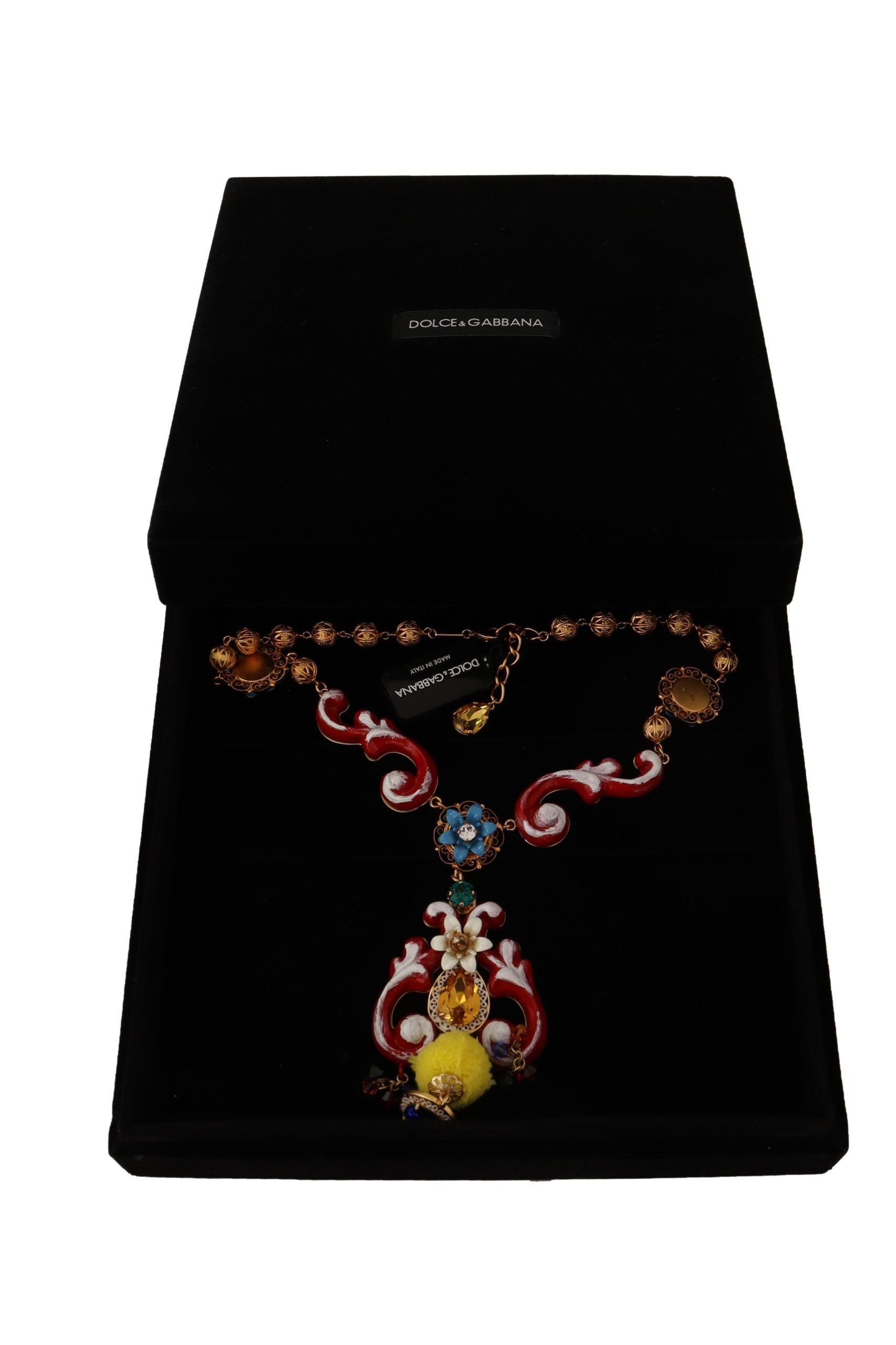 Dolce &amp; Gabbana Statement-Halskette mit mehrfarbigen Kristallen