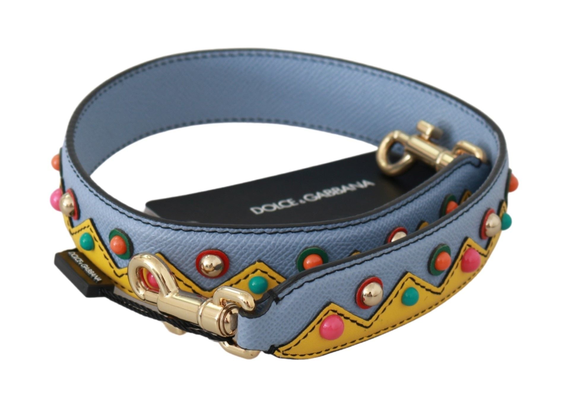 Dolce &amp; Gabbana Mehrfarbiges Schultergurt-Accessoire aus Leder