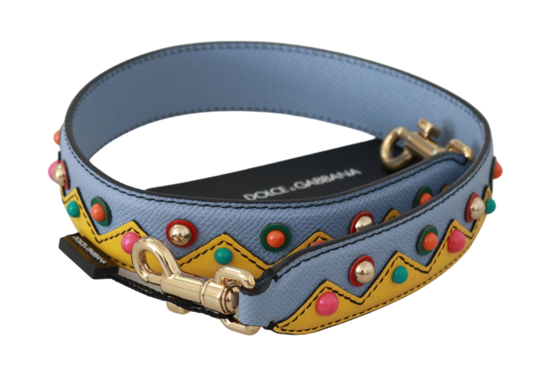 Dolce &amp; Gabbana Mehrfarbiges Schultergurt-Accessoire aus Leder
