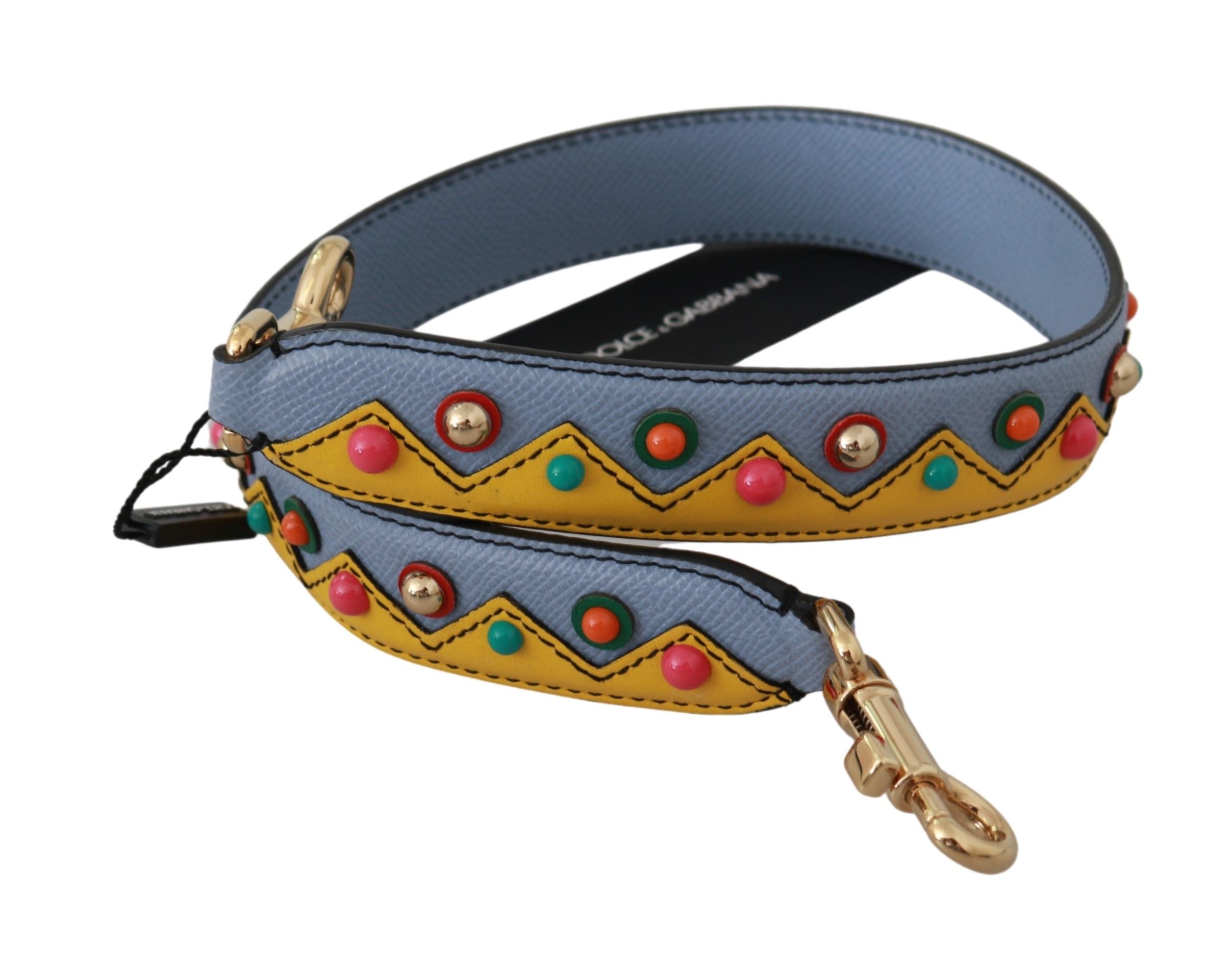 Dolce &amp; Gabbana Mehrfarbiges Schultergurt-Accessoire aus Leder