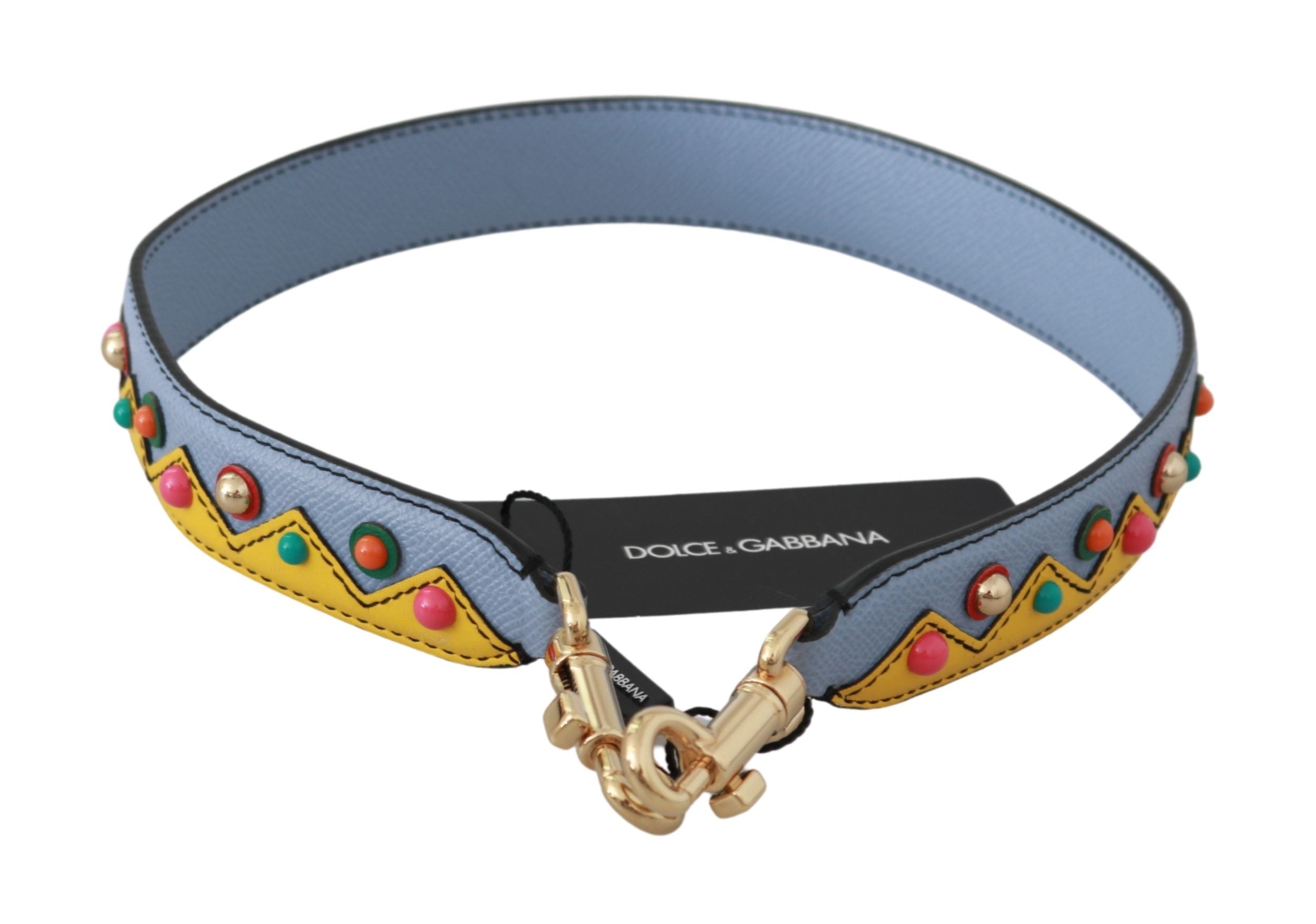 Dolce &amp; Gabbana Mehrfarbiges Schultergurt-Accessoire aus Leder
