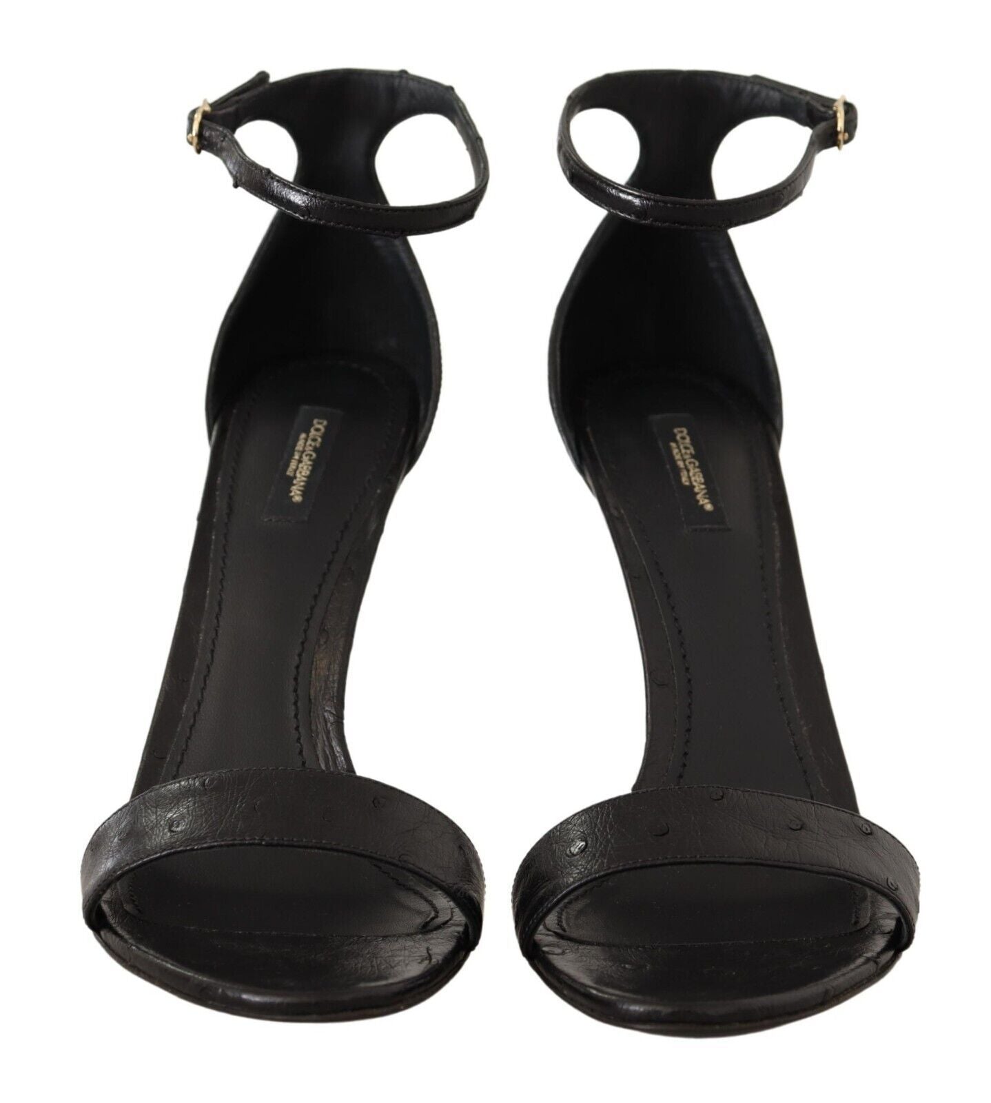 Dolce &amp; Gabbana Elegante Pumps aus Straußenleder mit Knöchelriemen
