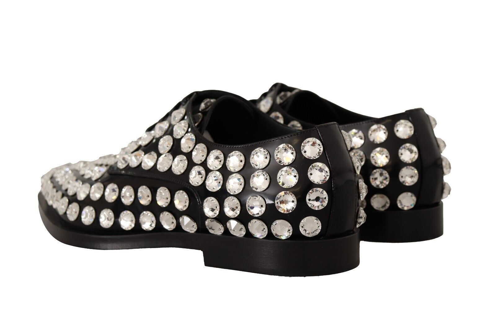 Dolce &amp; Gabbana – Ballerinas aus Leder mit Kristallverzierung