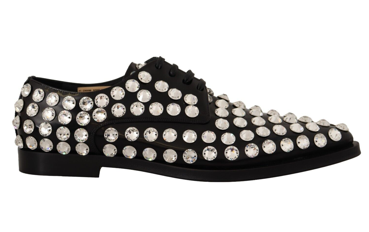 Dolce &amp; Gabbana – Ballerinas aus Leder mit Kristallverzierung
