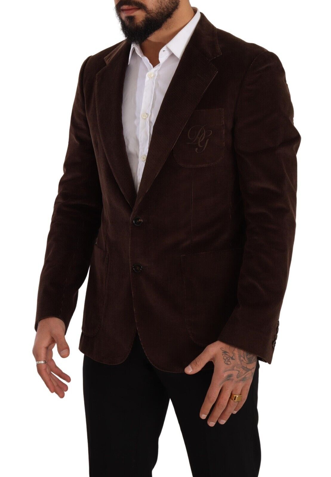 Dolce &amp; Gabbana Eleganter Slim Fit Blazer aus braunem Cord