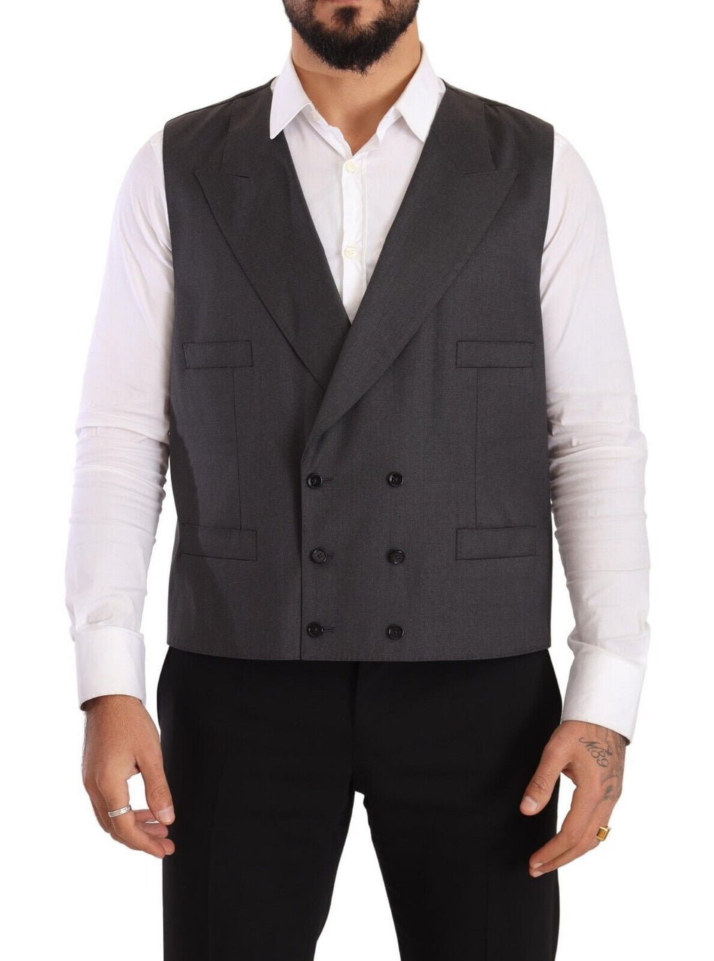 Dolce &amp; Gabbana Eleganter grauer Anzug aus Sicilia-Wollmischung