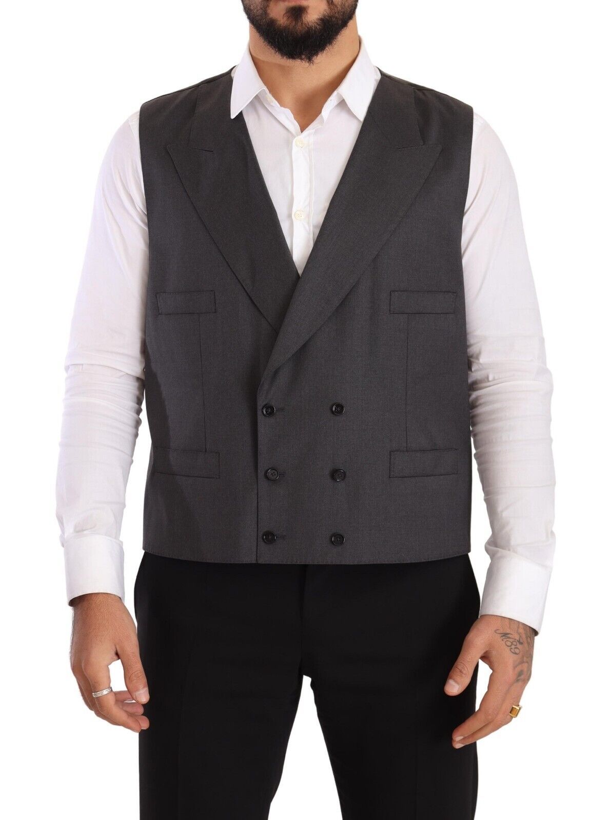 Dolce &amp; Gabbana Eleganter grauer Anzug aus Sicilia-Wollmischung