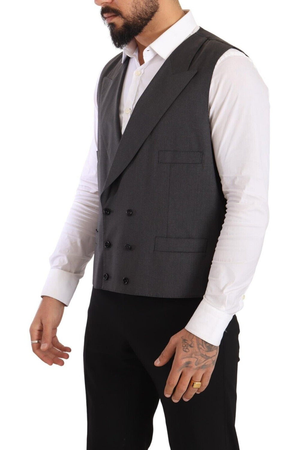 Dolce &amp; Gabbana Eleganter grauer Anzug aus Sicilia-Wollmischung