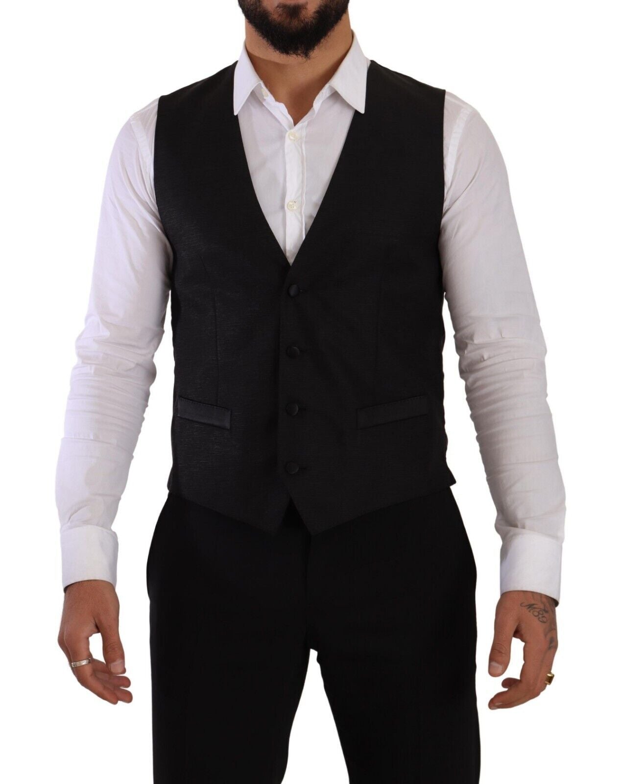 Dolce &amp; Gabbana – Schmal geschnittenes schwarzes Anzug-Ensemble „Sicilia“