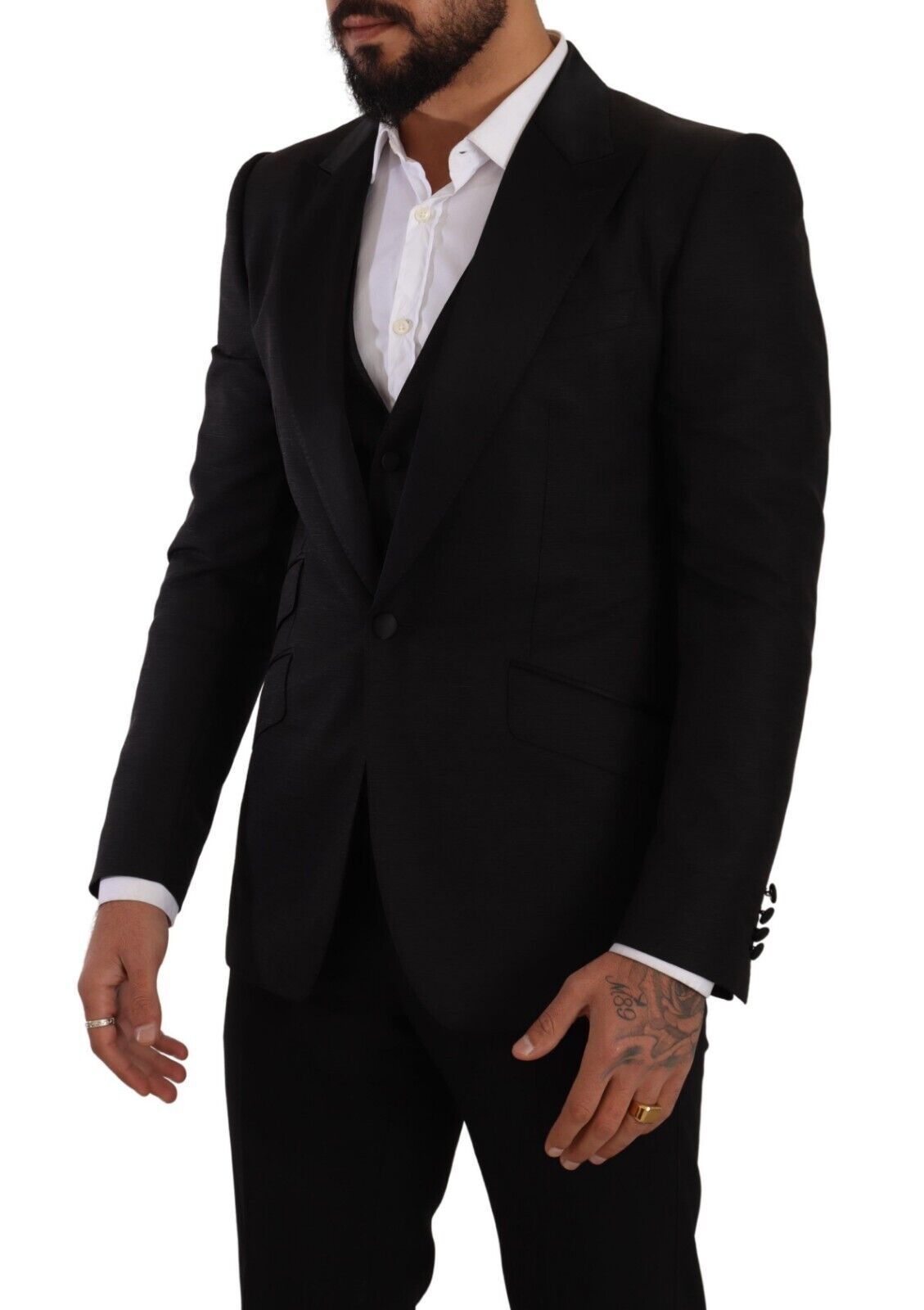 Dolce &amp; Gabbana – Schmal geschnittenes schwarzes Anzug-Ensemble „Sicilia“