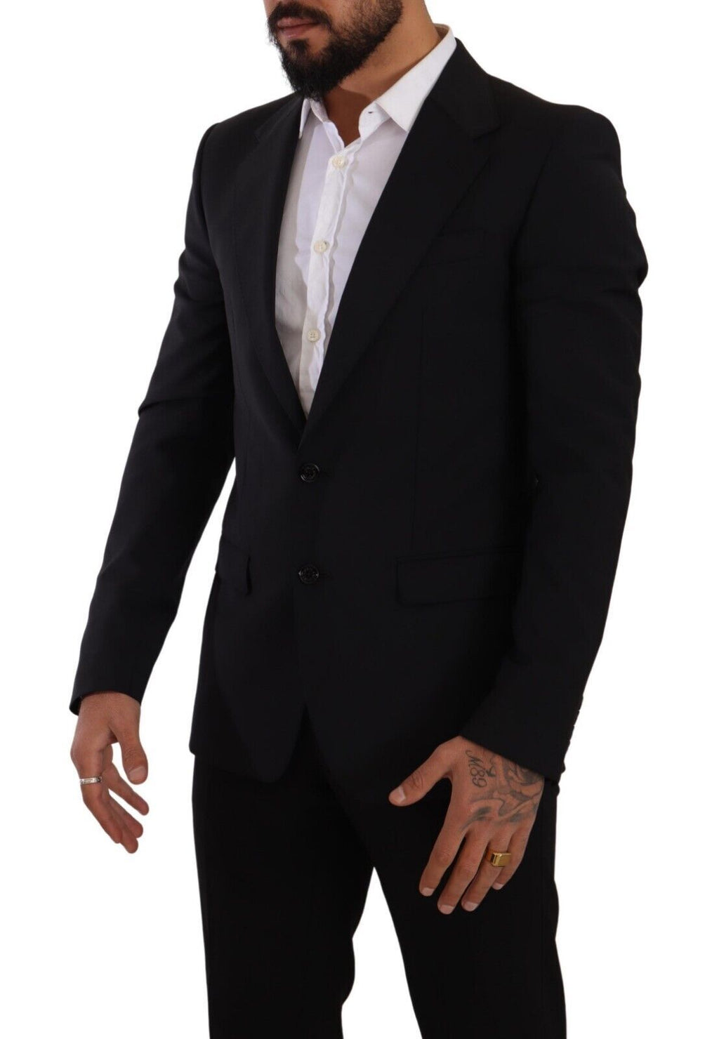 Dolce &amp; Gabbana – Eleganter schwarzer Martini-Blazer und Weste im Slim Fit