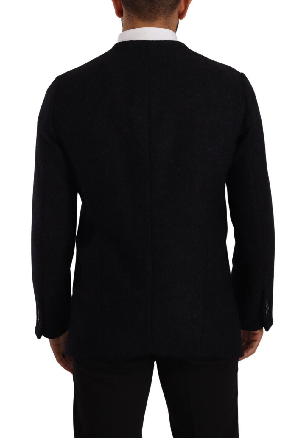Dolce &amp; Gabbana Elegante dunkelgraue Jacke aus Alpaka-Mischgewebe