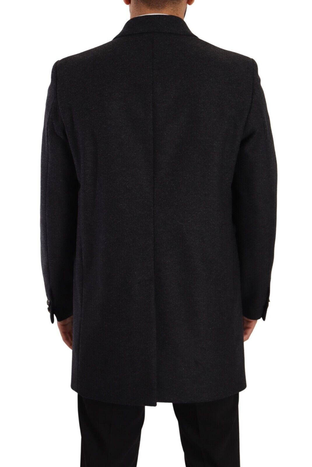 Dolce &amp; Gabbana Eleganter dunkelgrauer Wollmantel