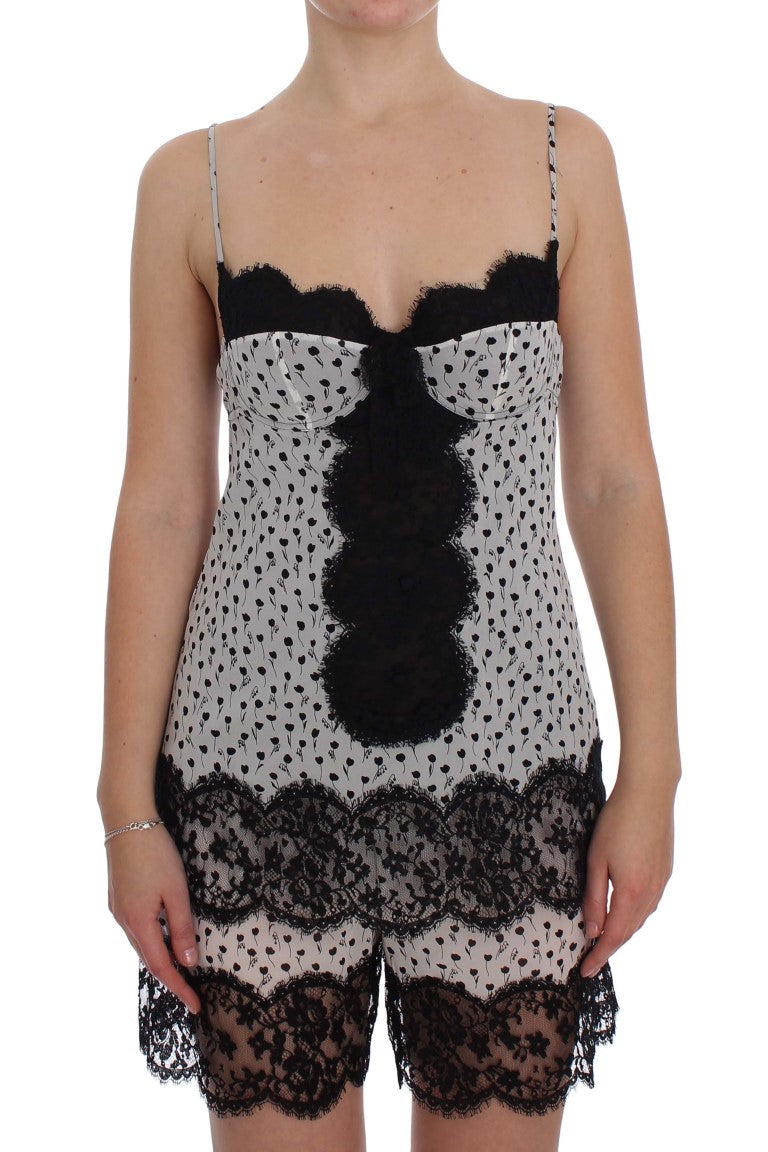 Dolce &amp; Gabbana Elegantes Seidenhemd aus floraler Spitze