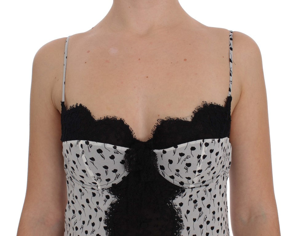 Dolce &amp; Gabbana Elegantes Seidenhemd aus floraler Spitze