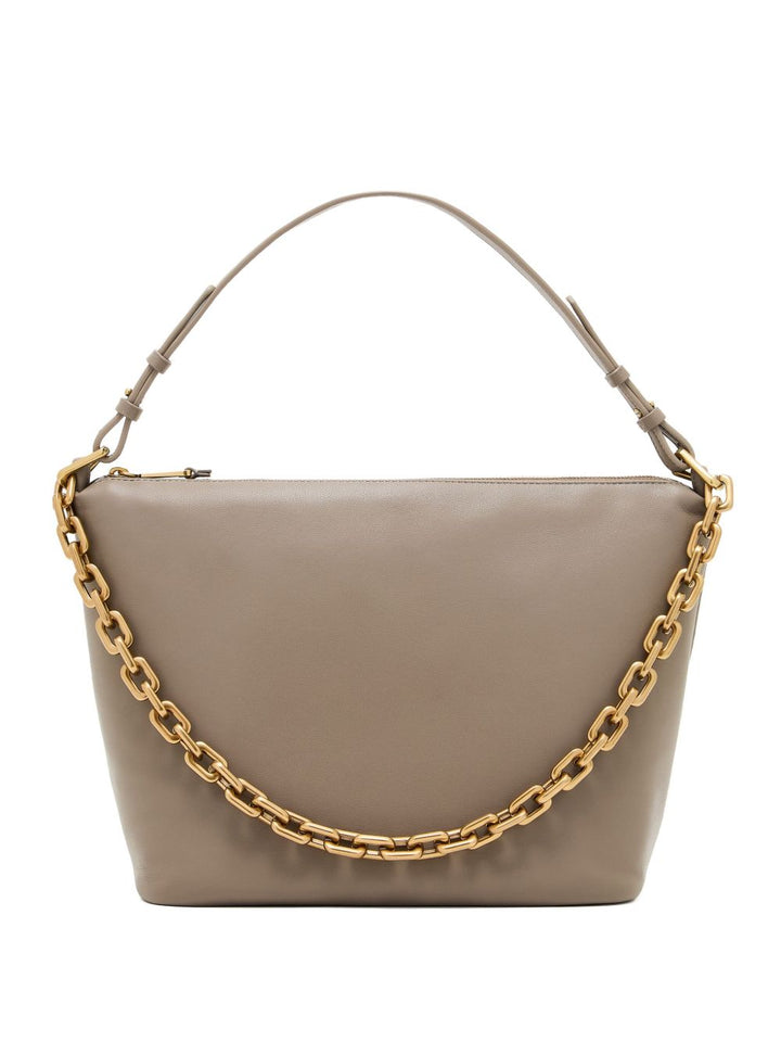 Emporio Armani Emporio Armani Medium leather hobo bag with chain