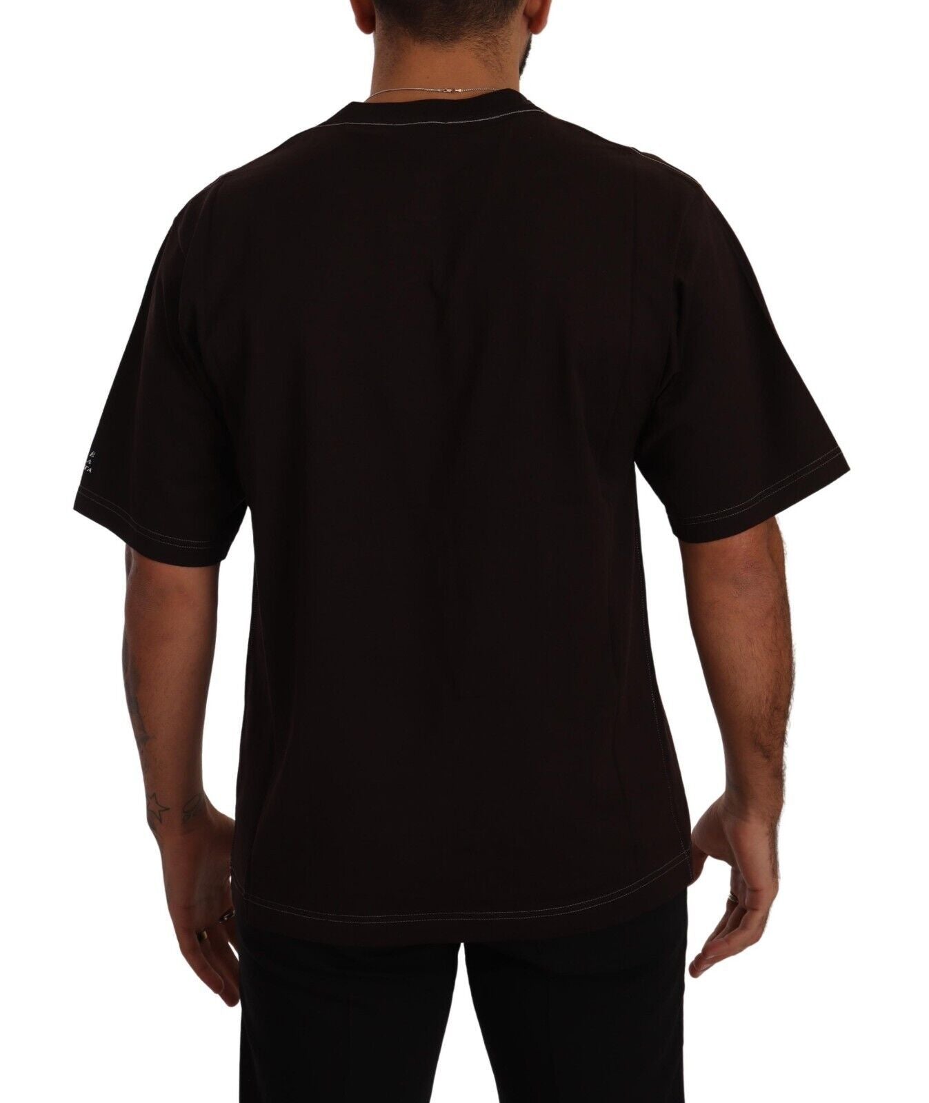 Dolce &amp; Gabbana – Elegantes, burgunderfarbenes L'Amore-T-Shirt mit Rundhalsausschnitt