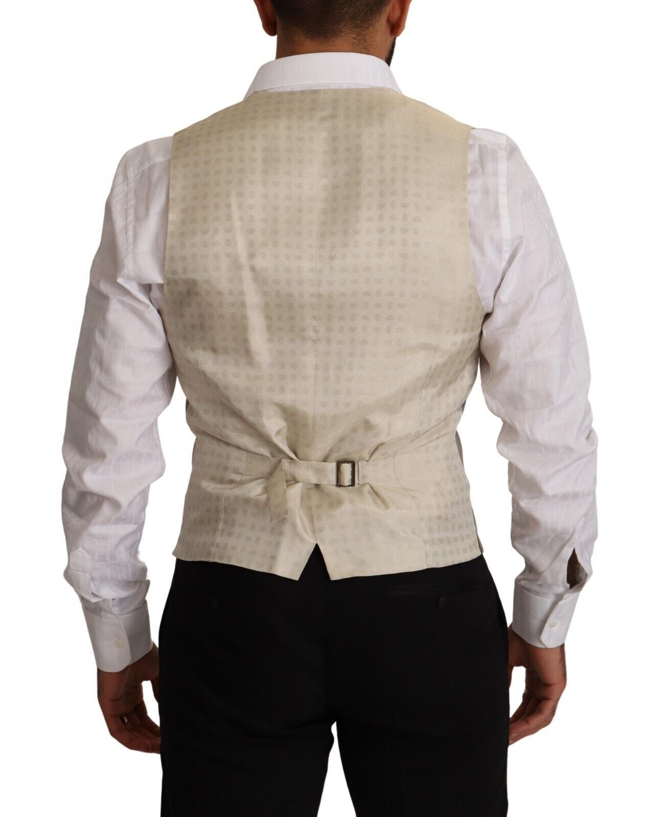 Dolce &amp; Gabbana – Elegante einreihige Weste in Beige