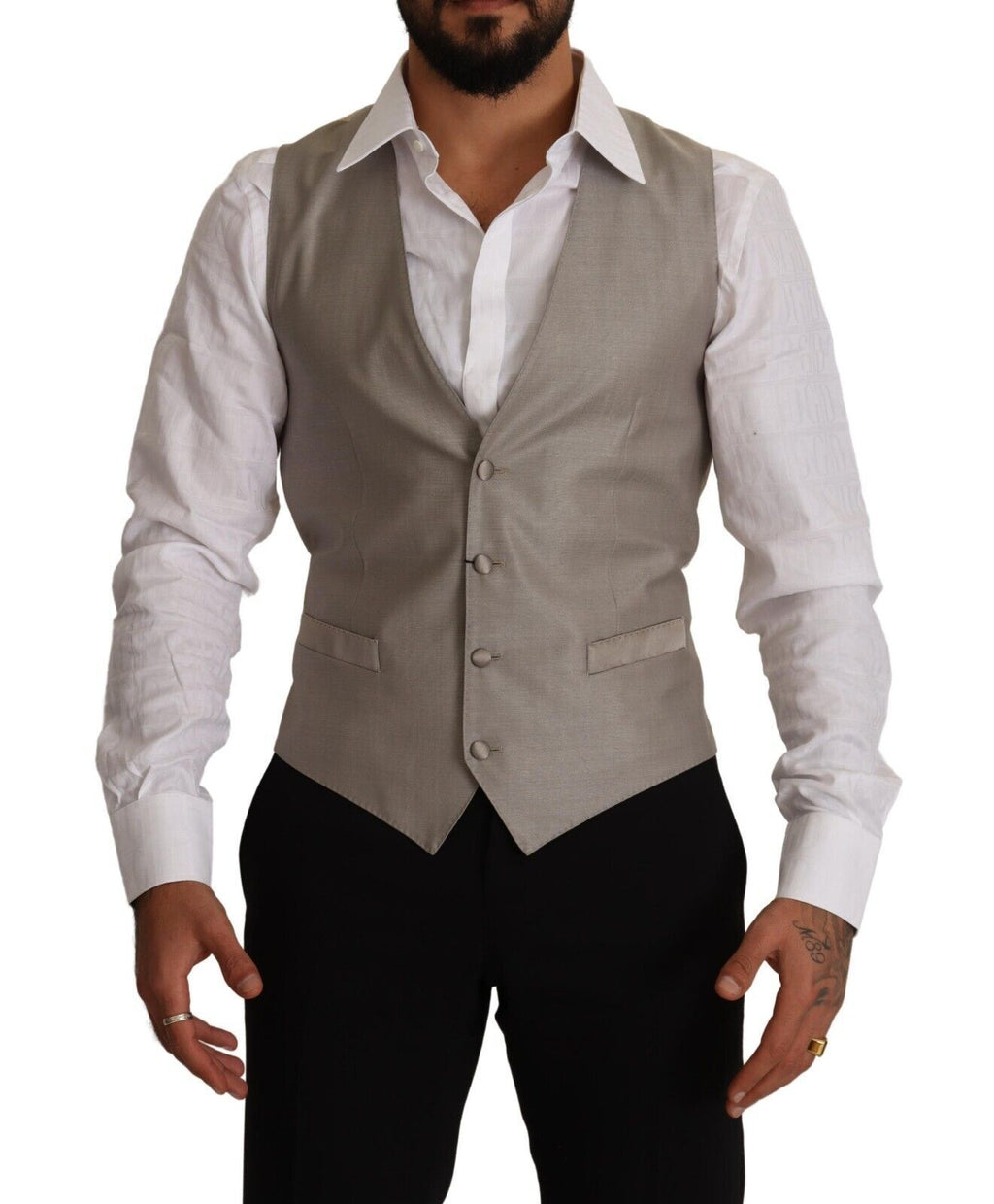 Dolce &amp; Gabbana – Elegante einreihige Weste in Beige