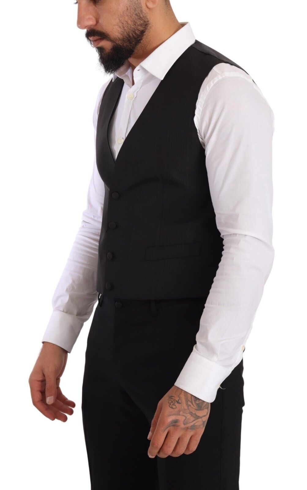 Dolce &amp; Gabbana Elegante graue Seidenweste