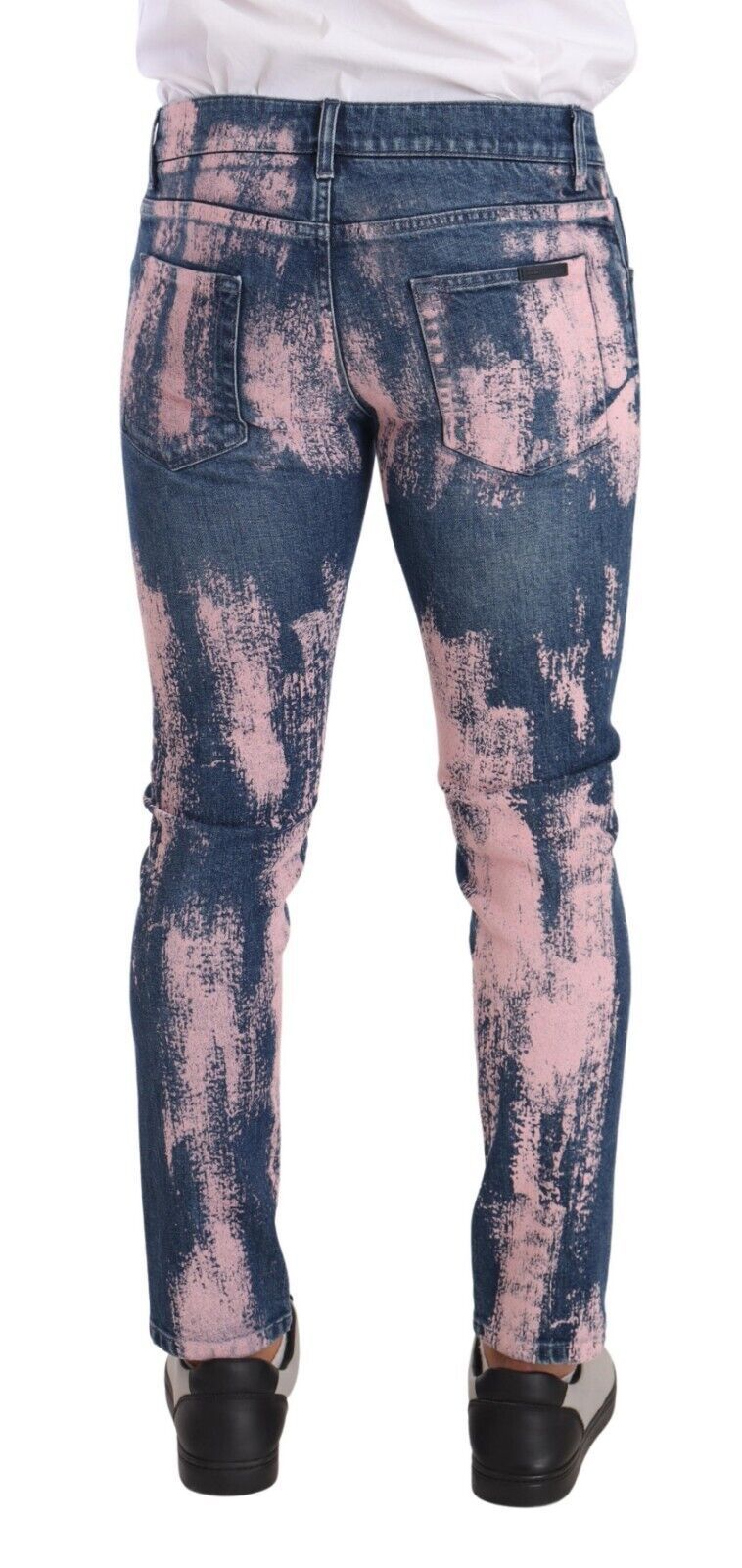 Dolce &amp; Gabbana – Elegante Skinny-Jeans im Slim-Fit-Stil mit Batikmuster