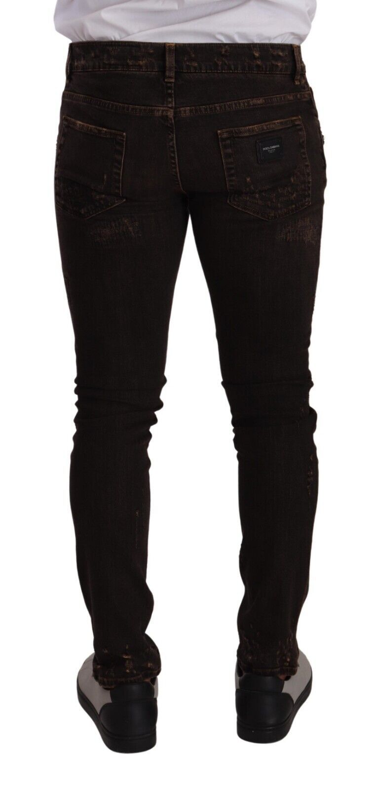 Dolce &amp; Gabbana – Slim Fit Skinny-Jeans im Distressed-Look