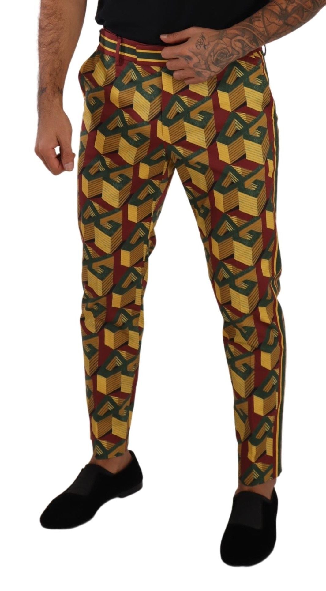 Dolce &amp; Gabbana Elegante mehrfarbige Karottenhose für Herren