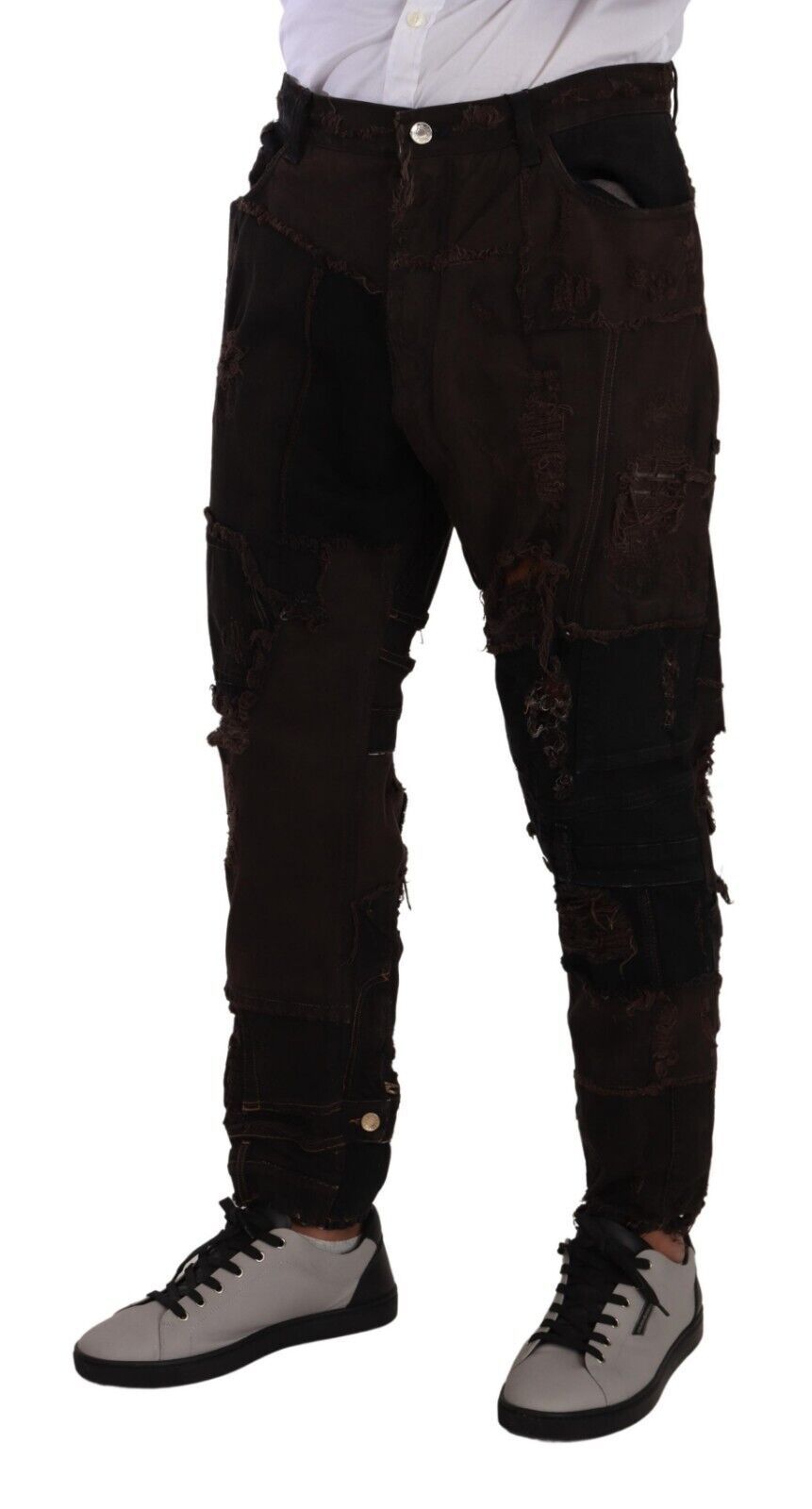 Dolce &amp; Gabbana – Elegante Distressed-Patchwork-Jeans