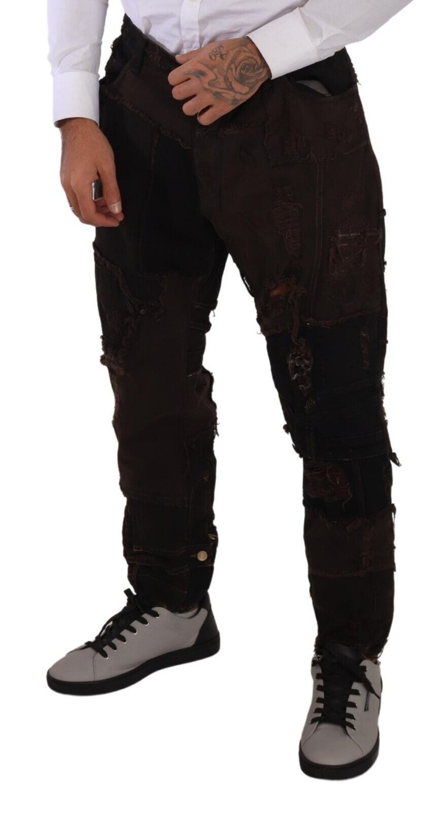 Dolce &amp; Gabbana – Elegante Distressed-Patchwork-Jeans