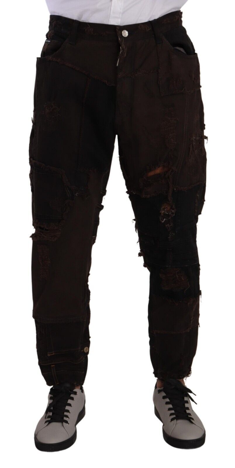 Dolce &amp; Gabbana – Elegante Distressed-Patchwork-Jeans