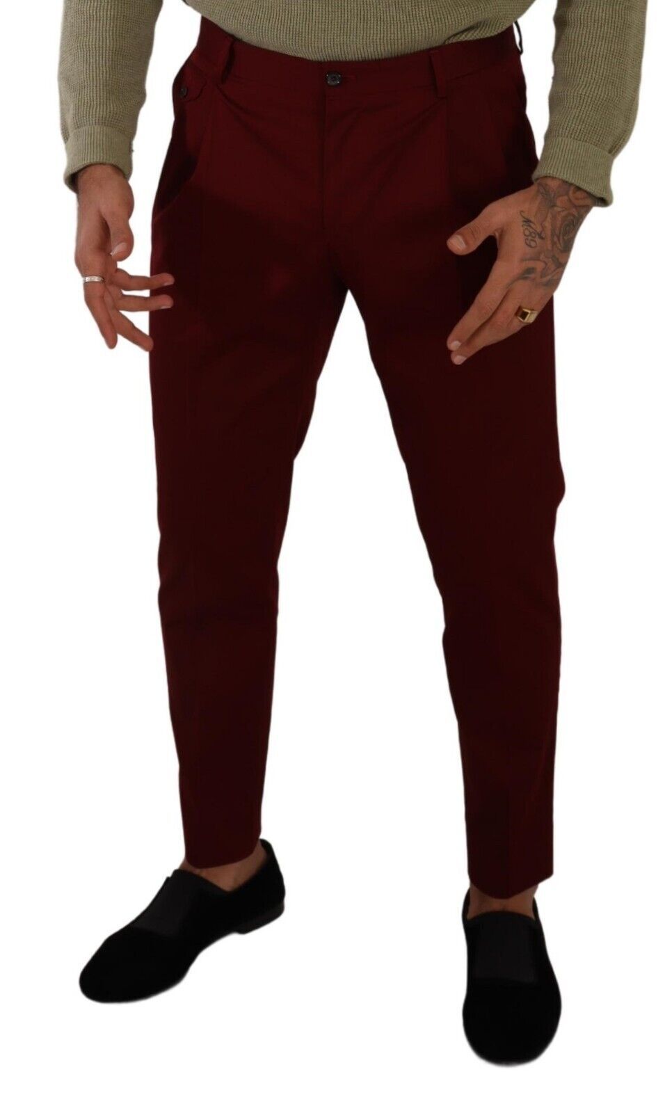 Dolce &amp; Gabbana Elegante dunkelrote Chinos für Herren