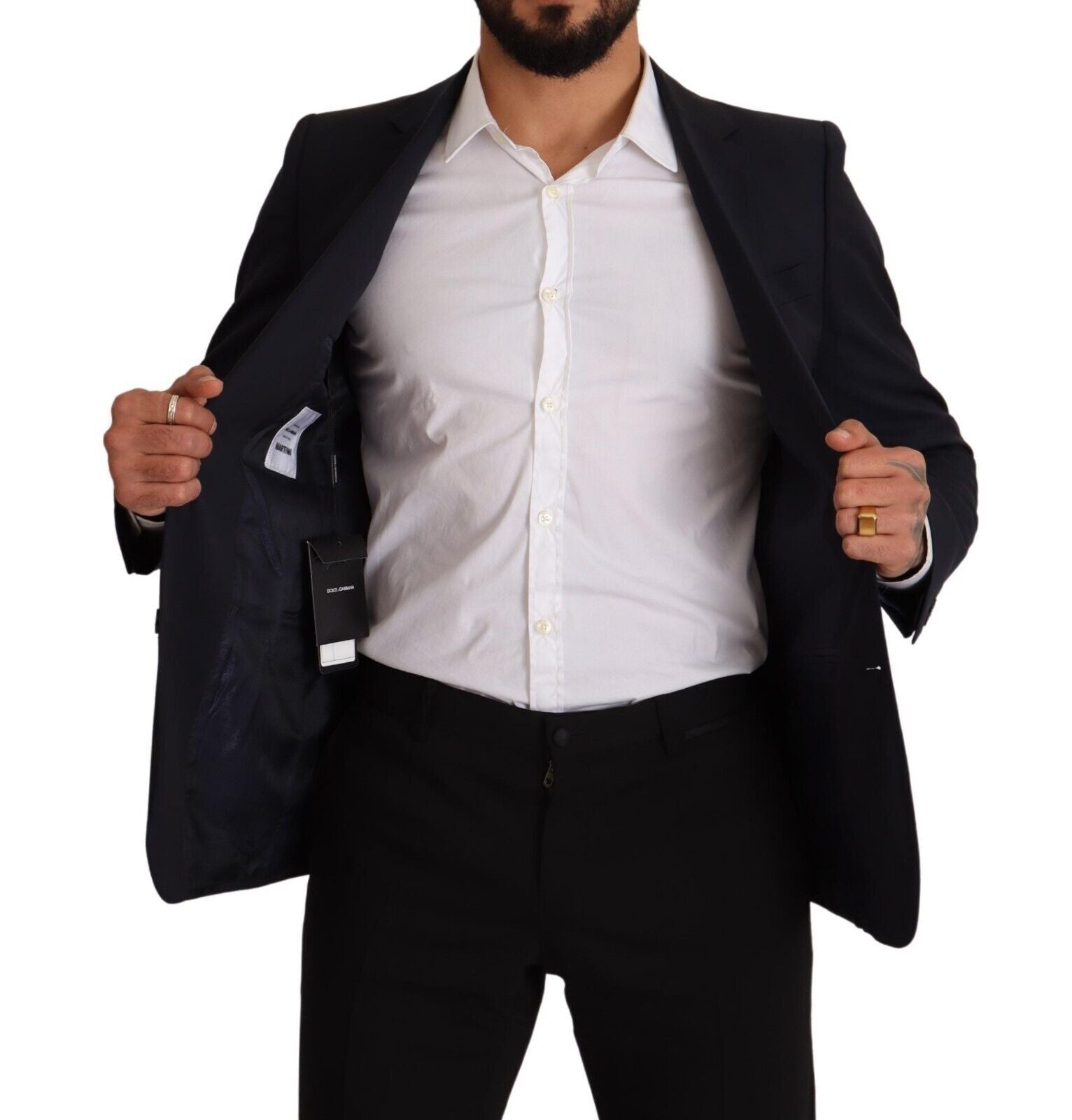 Dolce &amp; Gabbana – Eleganter, marineblauer Martini-Blazer in Slim Fit