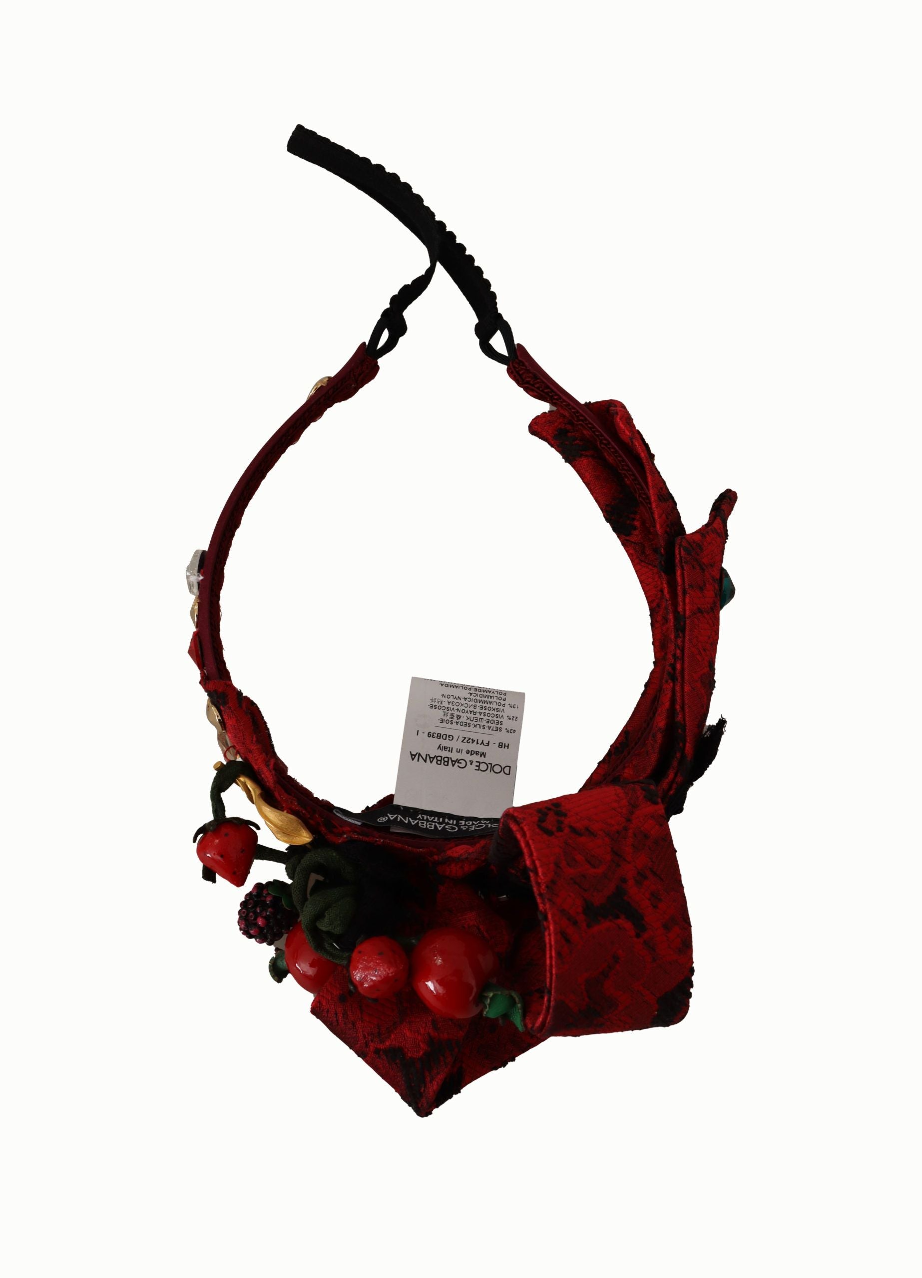 Dolce &amp; Gabbana Cherry Sicily verziertes rotes Diadem